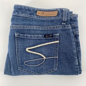 Seven7 Women's Straight Leg Jeans - Medium Blue